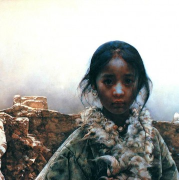 Chino Painting - Nieve fina a medianoche de 1991 AX Tibet